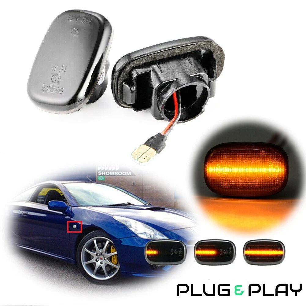 Dynamic Sequential LED Side Marker Lights for Toyota Corolla, Camry, Hilux, Prius