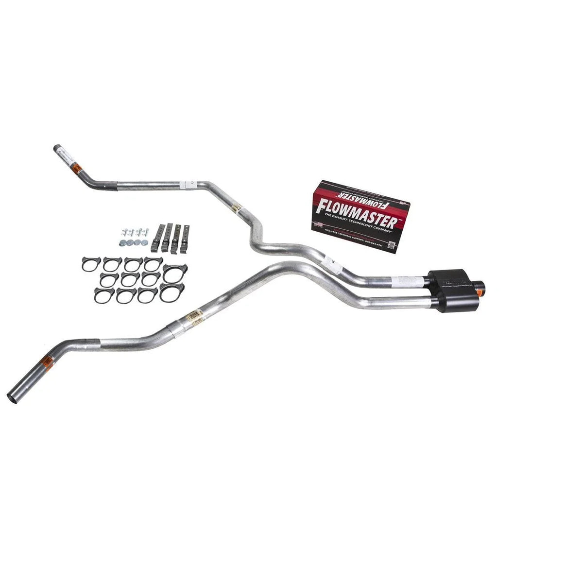 Dual Exhaust MA Pipe for F150 (2007–2013) - Flowmaster Super 10, Corner Exit