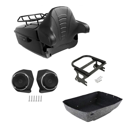 Backrest Luggage Rack Speakers for Harley Touring (1997-2008)
