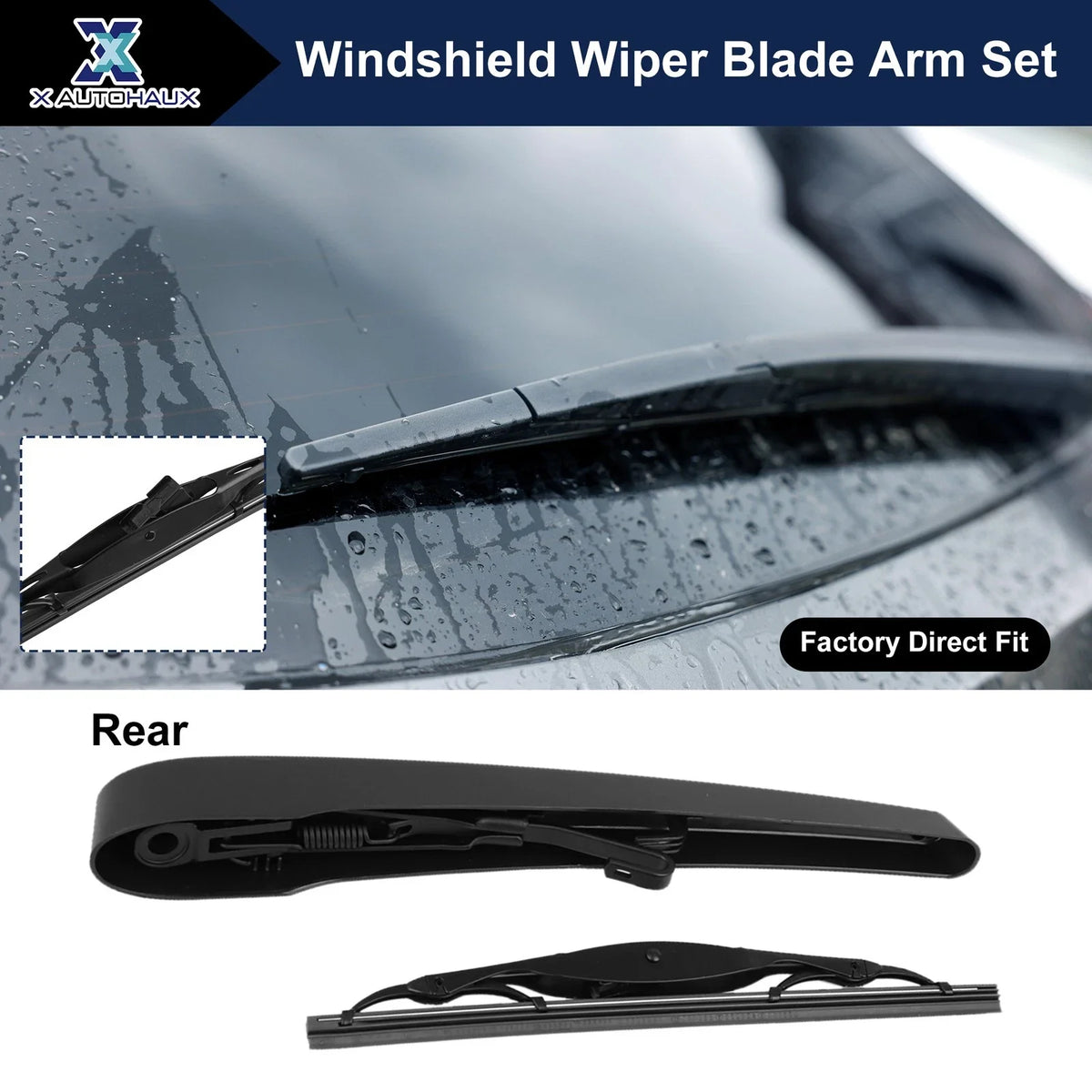 Set of 2 Rear Windshield Wiper Blade Arms for Buick Encore (2012–2016)