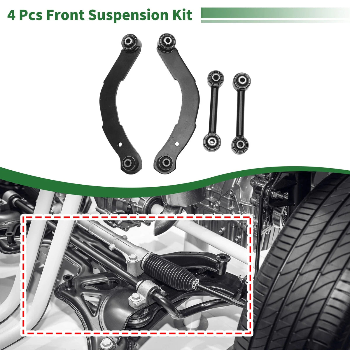 Set of 4 Rear Upper Control Arm Lateral Link for Jeep Compass (2007–2015) No.K641226