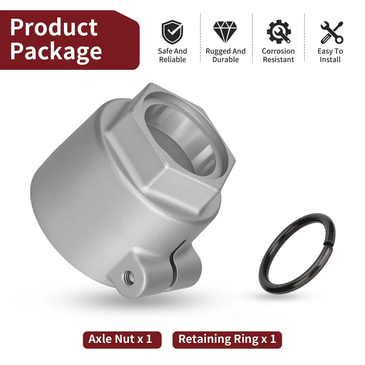 Axle Nut and Retaining Ring for Polaris Trail Blazer 330 2011-2013