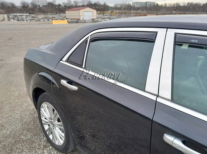 Gloss Black Side Window Louvers Cover Trim for Chrysler 300 (2011–2023) - 2X