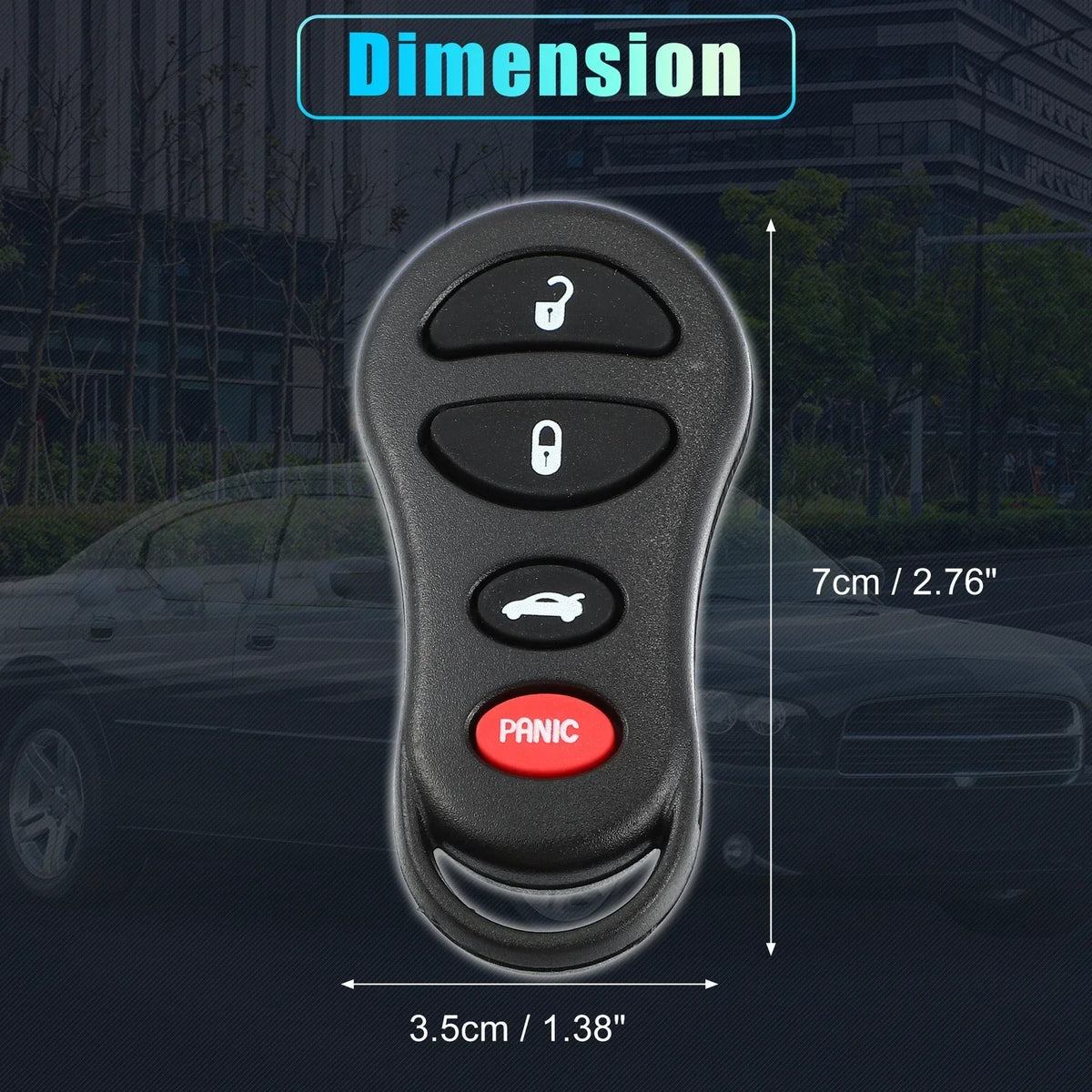 Remote Key Shell Cover for Jeep & Dodge Keyless Entry