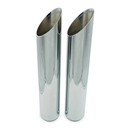 Dual Exhaust Kit for GMC Jimmy (1992–1994) No Muffler Slash Tips Corner Exit