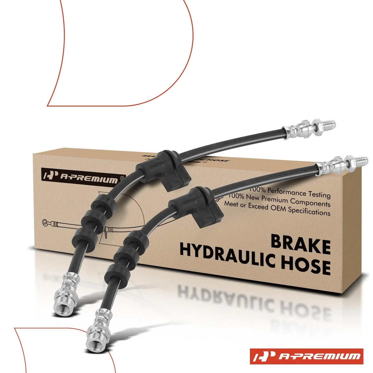 2X Front Brake Hydraulic Hose for Ford Focus (2005–2007)