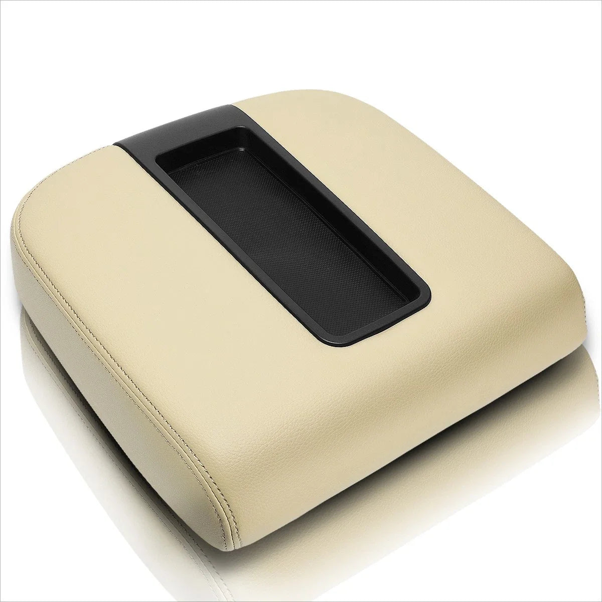 Tan Leather Center Console Lid Arm Rest Cover for Silverado/Sierra (2007–2014)
