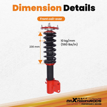 Front Pair of Coilover Struts for Subaru Outback Legacy (2000–2004)