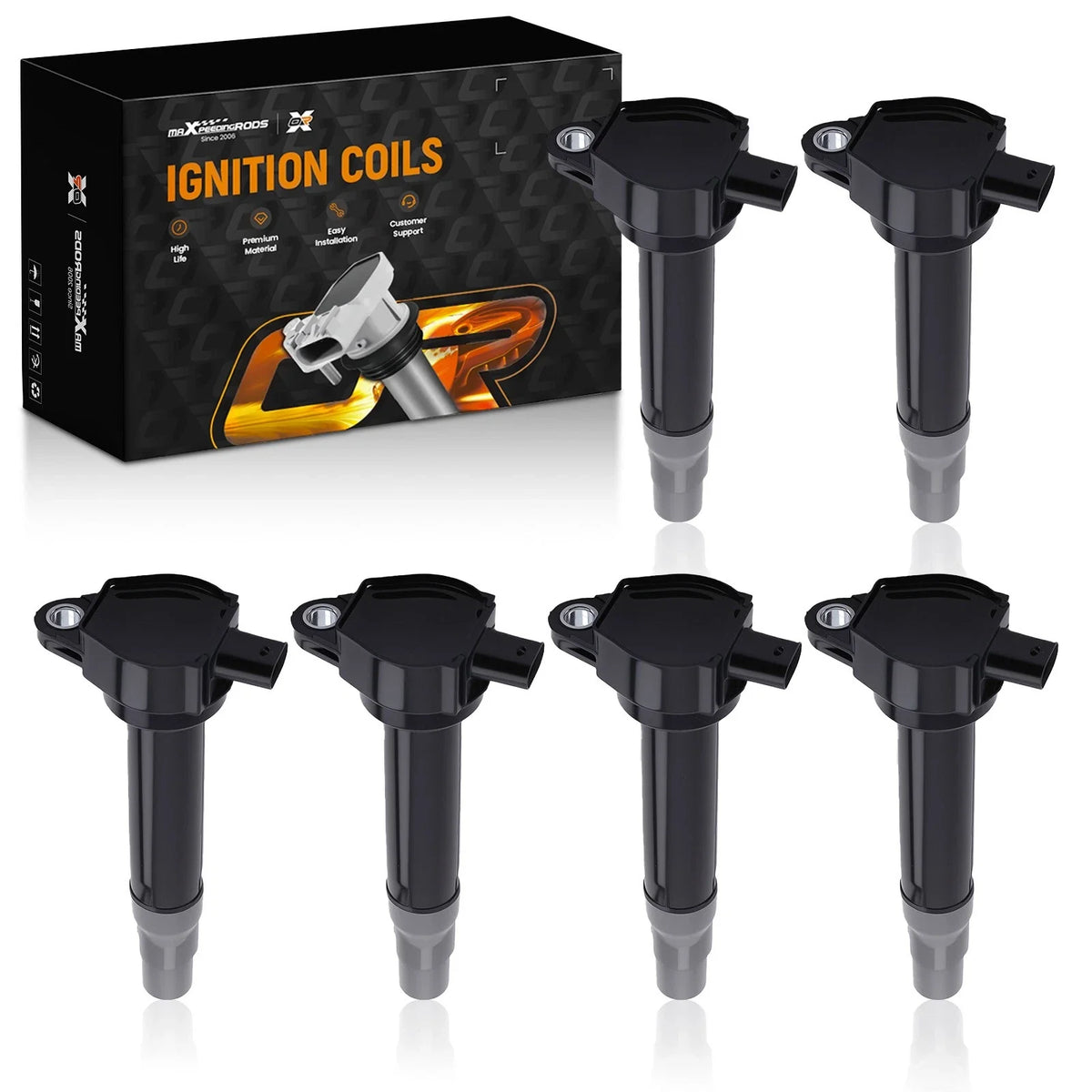Set of 6 Ignition Coils for Chrysler Sebring (2006–2010)