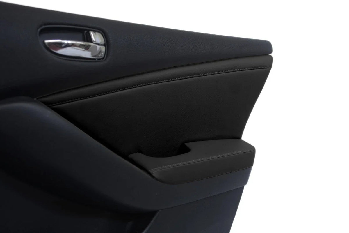 Front Door Panel Insert for Nissan Altima (2007–2012) - Black Synthetic Leather