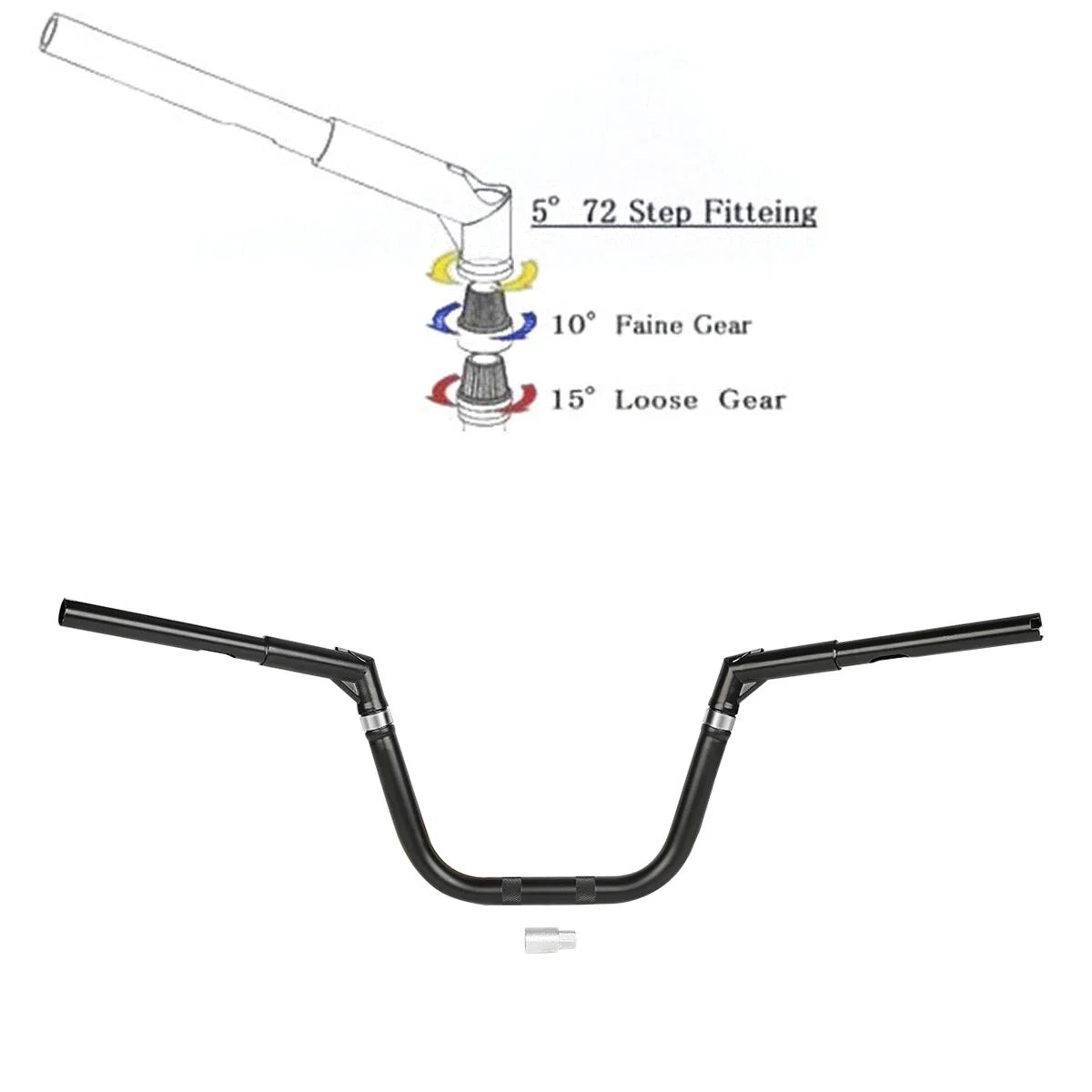 Adjustable 10" Rise 1.25" Handlebar for Harley Softail (1997–2023)