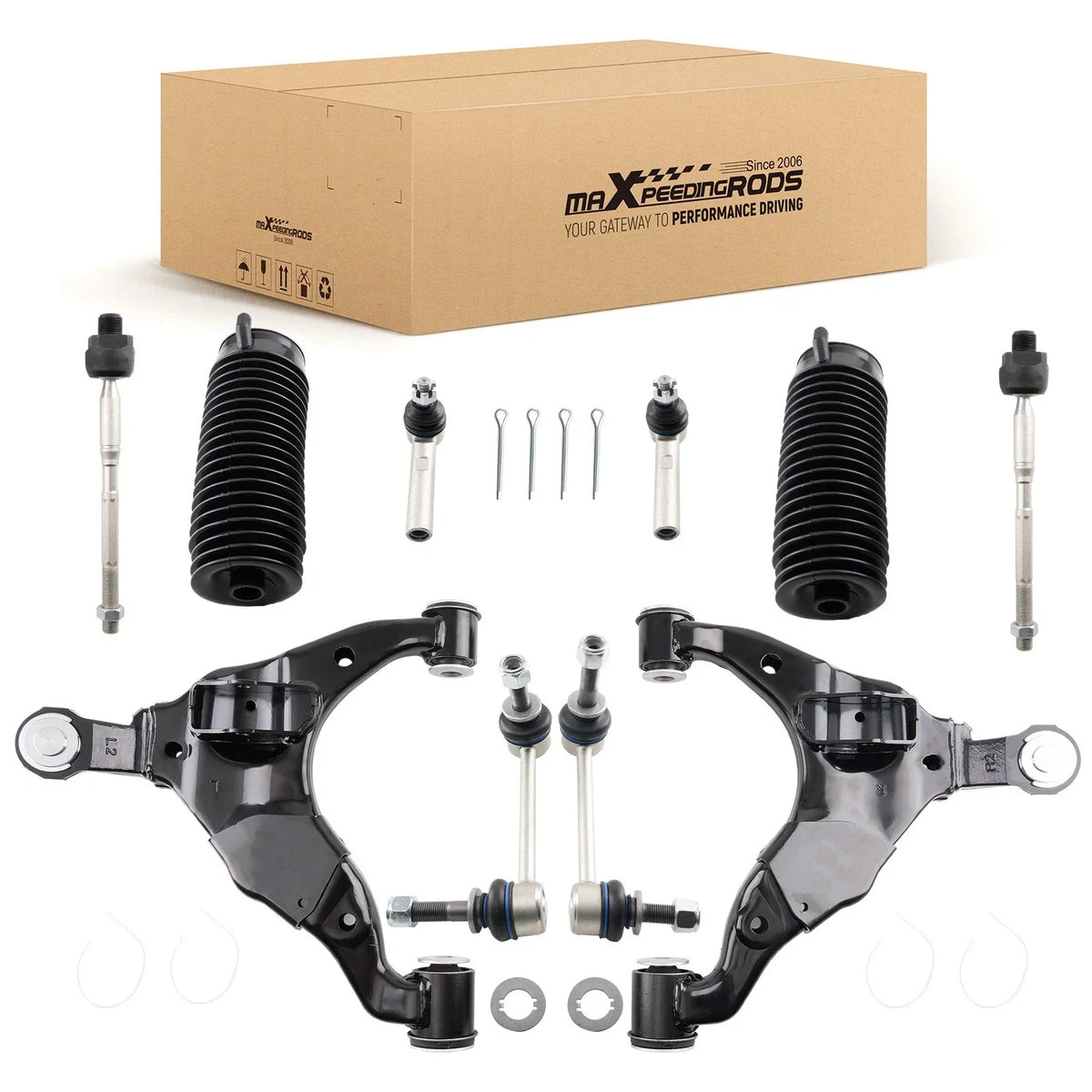 Set of 10 Front Lower Control Arms & Sway Bar End Links for GX470 2003–2009