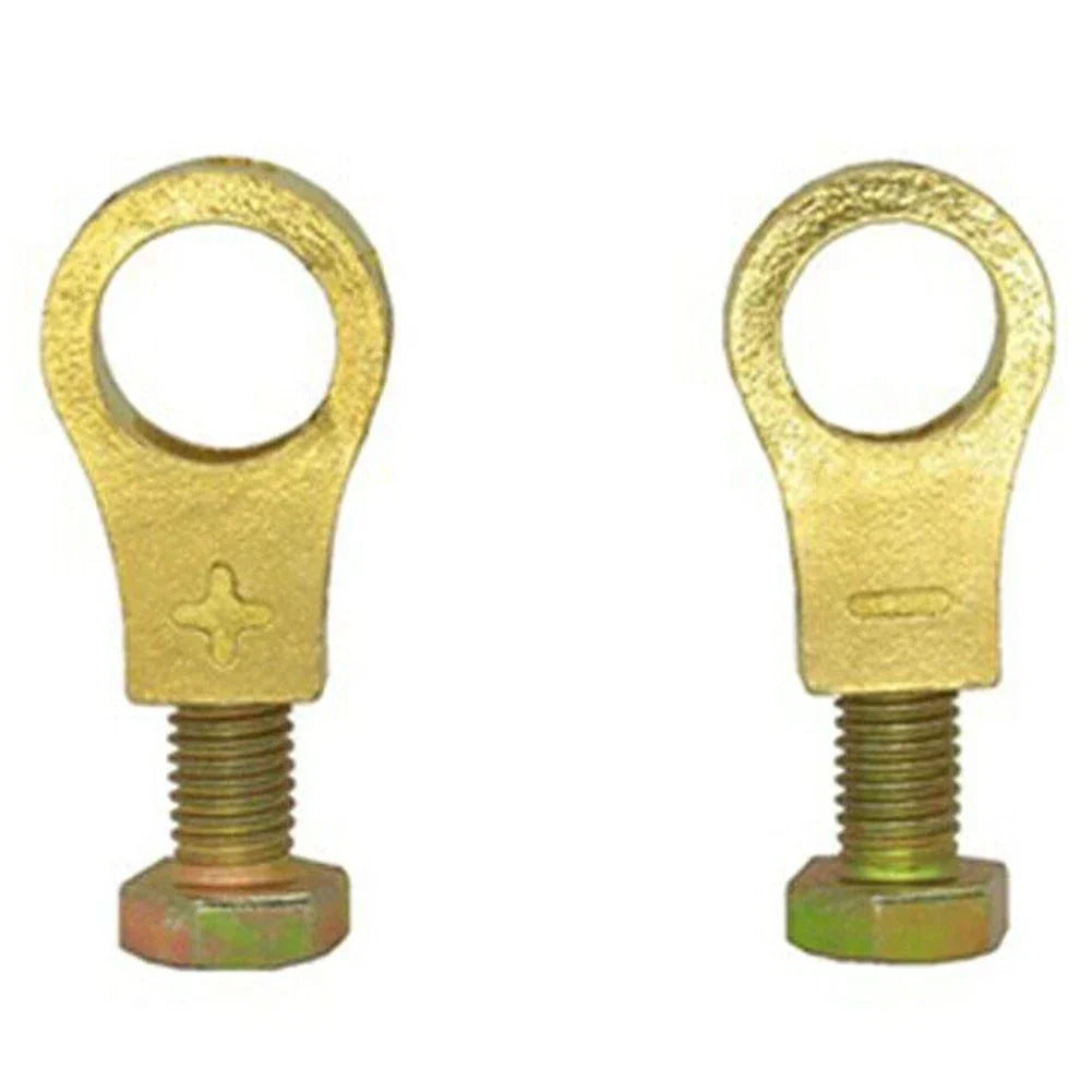 Top-Post Battery Terminal Connectors - 2 Pure Brass Cable Terminals