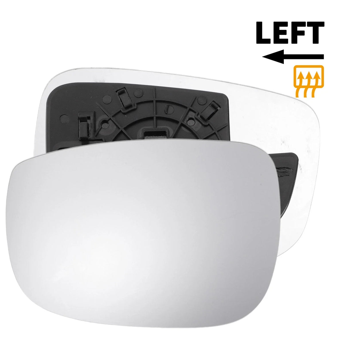 Left Side Heated White Mirror Glass for Mazda CX-5 (2017–2023)
