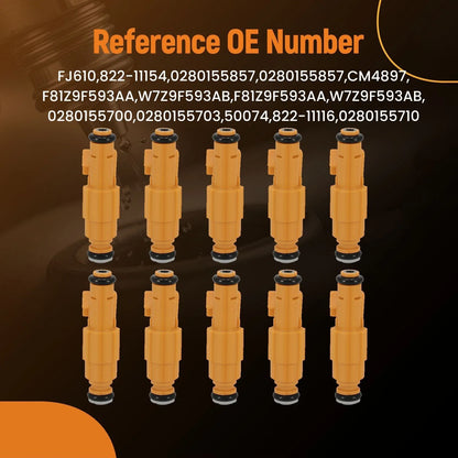 10X Front Fuel Injector for Ford E350 F250 F350 Super Duty V10 1999