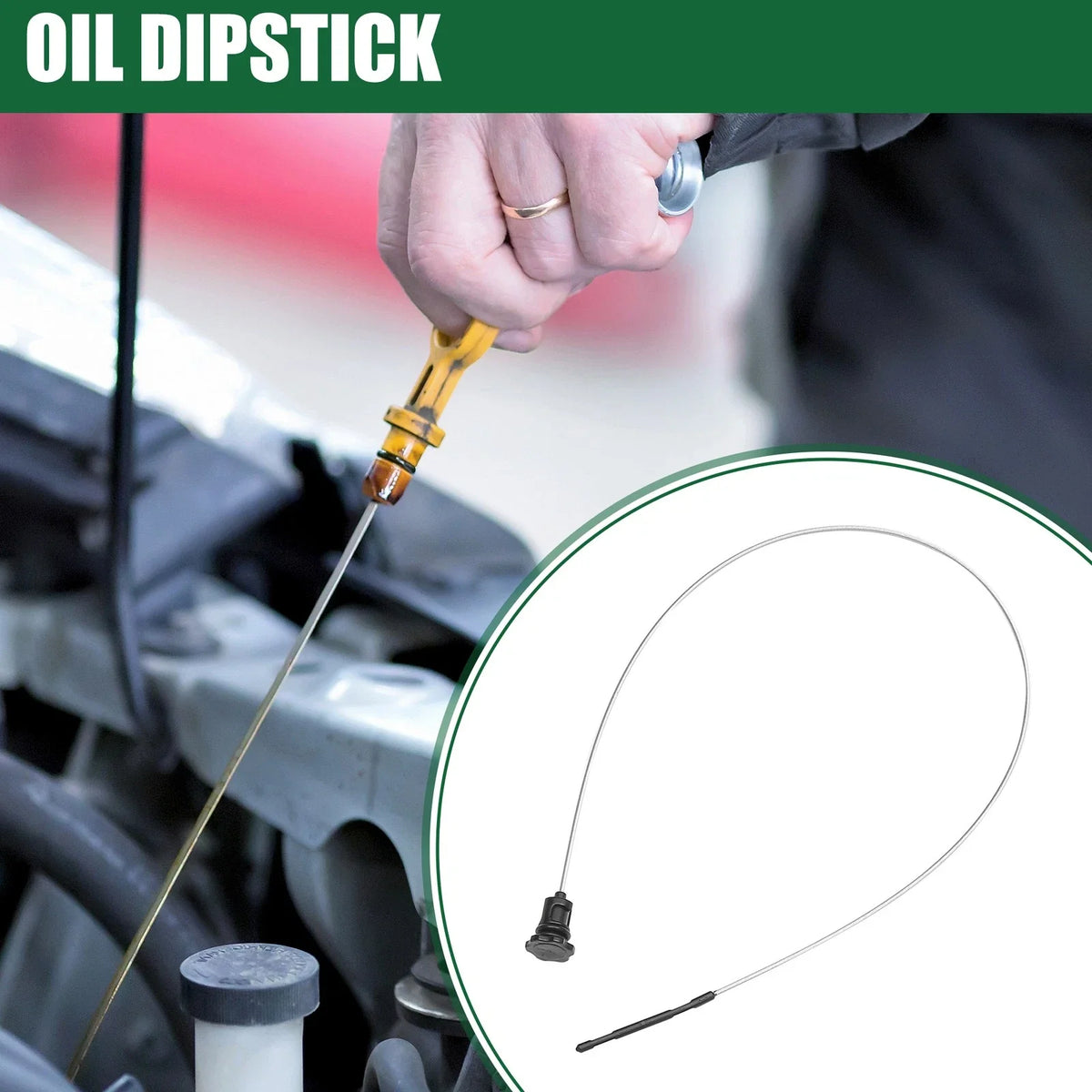 Dipstick for Dodge Challenger (2008–2012) - Engine Oil Level Indicator Black