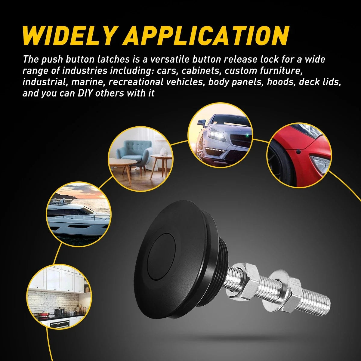 Quick Latch Hood Pins for Pro Series Hood Latch (Universal)
