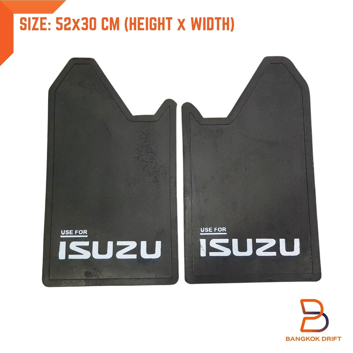 Mud Flaps Splash Guards - Black Rubber for Isuzu 4x4 Off-Road