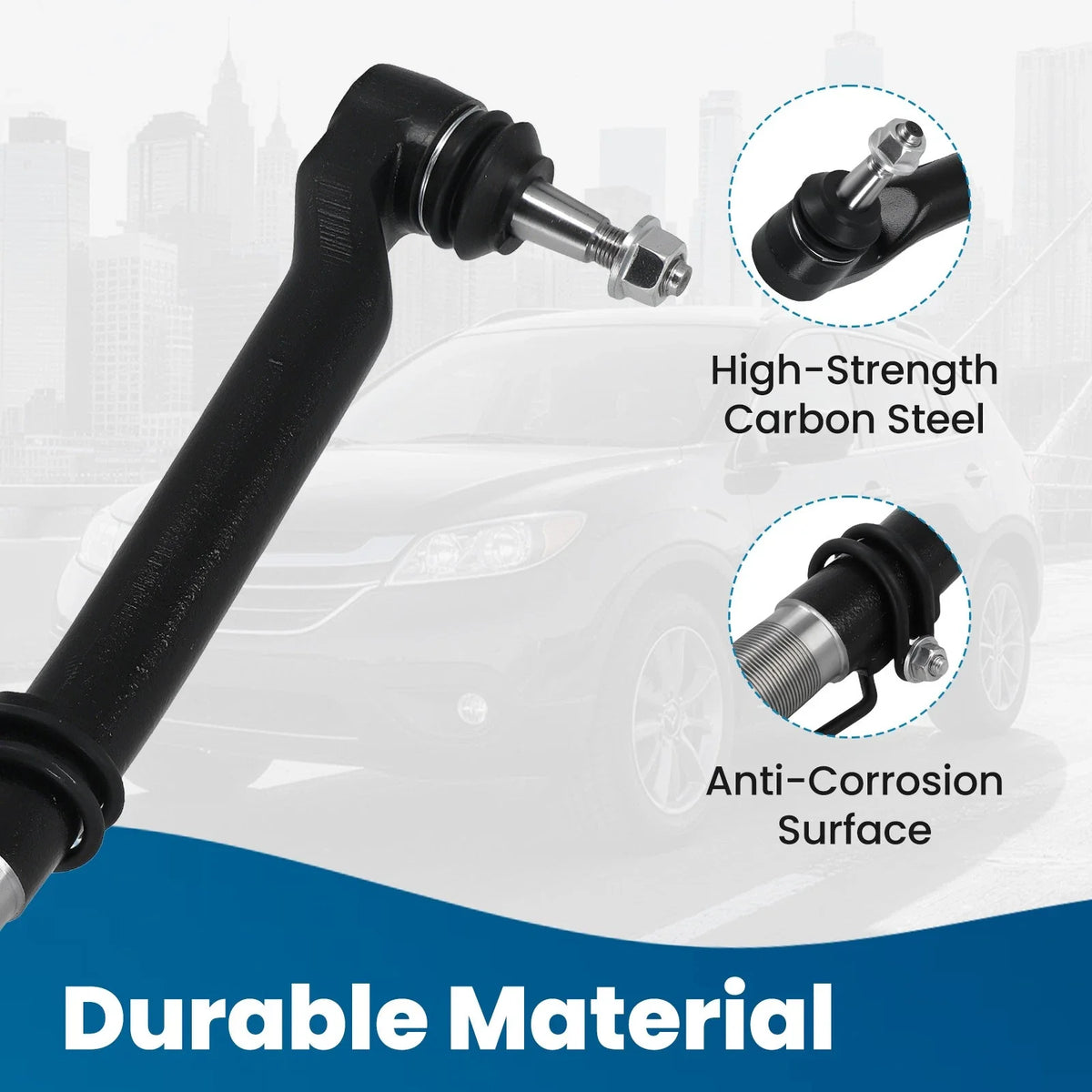 Front Left Outer Tie Rod for Ford F-250 F-350 (2005–2022) 7C3Z3A131E