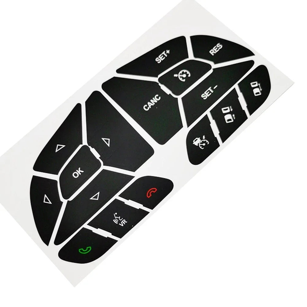 Steering Wheel Replacement Button Decal Sticker for Cherokee Commander