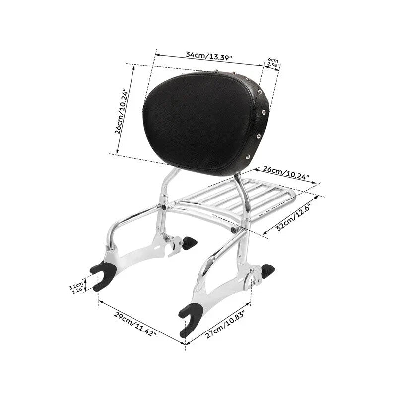 Mounting Spools for Sissy Bar on Indian Chieftain 2014-2023