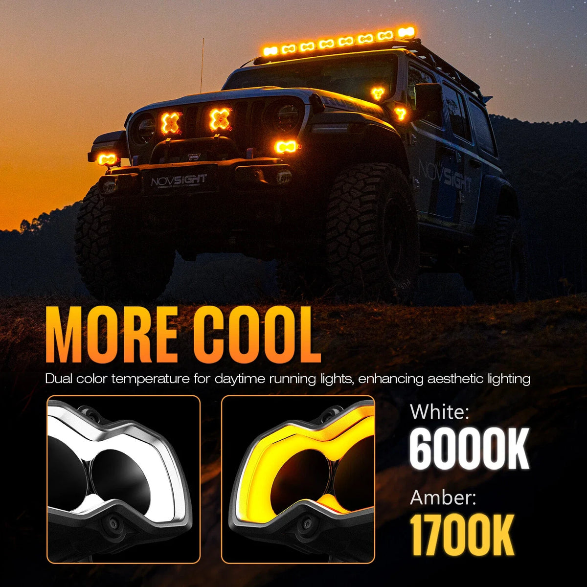 LED Work Pod Lights 4.5" (Set of 2) for Jeep Off Road Adventure