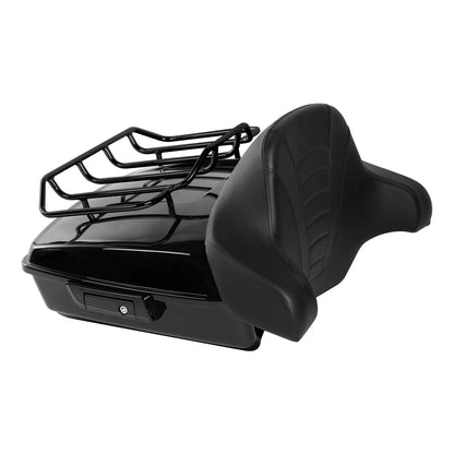 Chopped Trunk Backrest Pad Mount Rack Base Plate for Harley Touring (2014–2026)