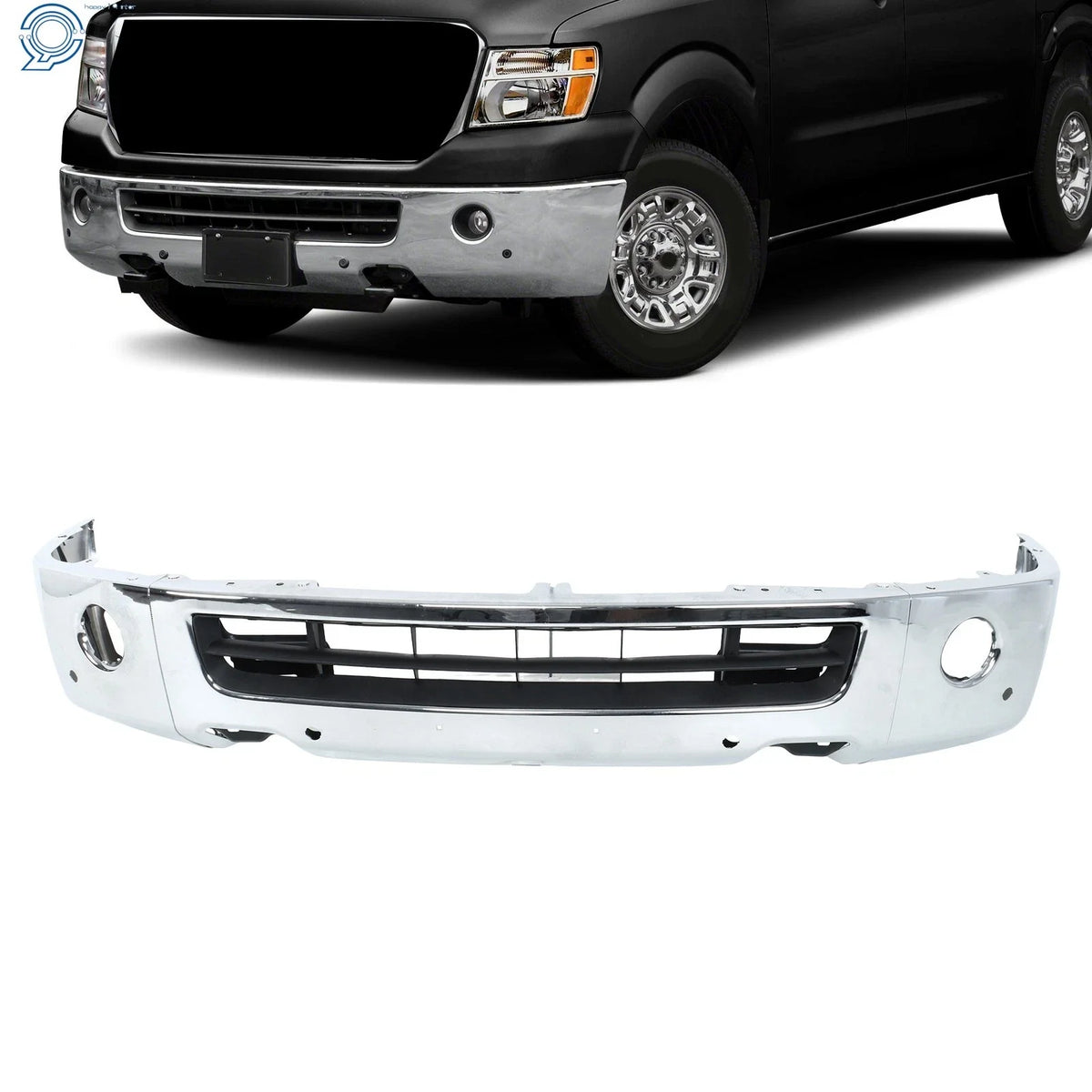 Front Chrome Split Bumper for NV1500 NV2500 NV3500 (2012–2021)