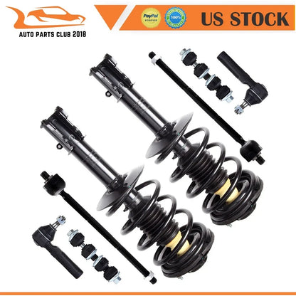 Front Struts and Sway Bar Kit with Tie Rods for PT Cruiser 2001-2010