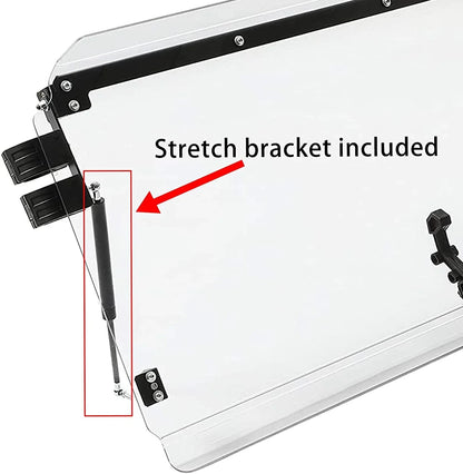 2-in-1 Flip Windshield for Wildcat 4 1000 (2013–2018) - Scratch Resistant