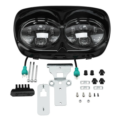 5.75" Projector Dual LED Headlight for Road Glide Harley Touring 1998-2013