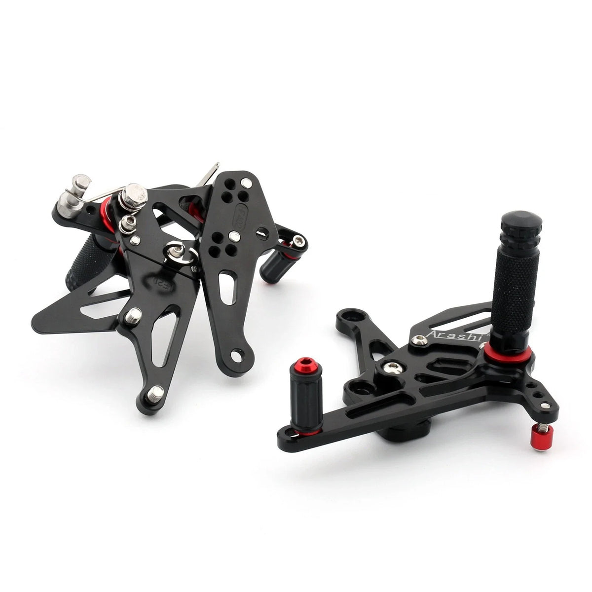 Adjustable CNC Rearsets in Black for 2017 Kawasaki Ninja Z1000