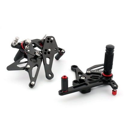 Adjustable CNC Rearsets in Black for 2017 Kawasaki Ninja Z1000