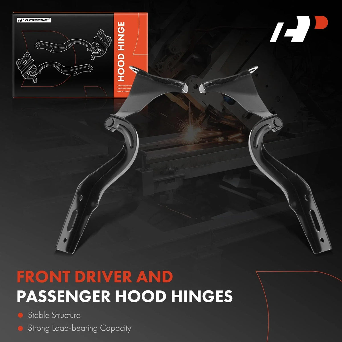 Hood Hinges for Honda CR-V 2007 to 2011 - Set of 2