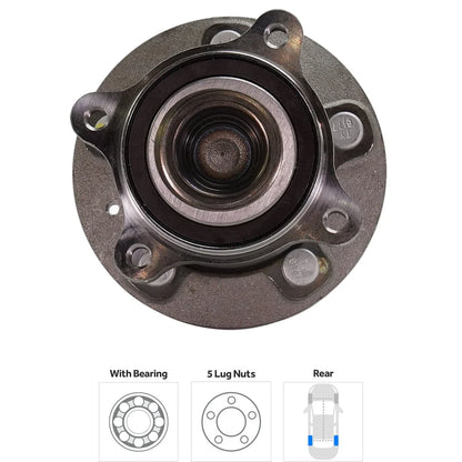 Front & Rear Wheel Hubs with Bearing for 2011-2012 Chevrolet Cruze