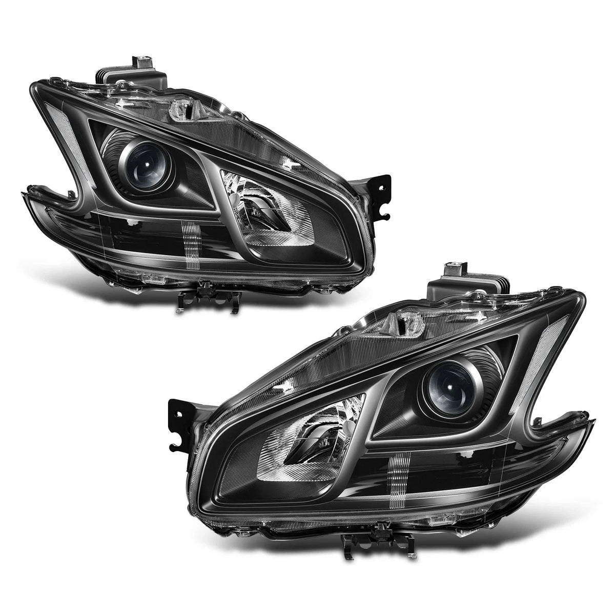 Projector Headlights for Nissan Maxima (2009–2014) - Black Housing