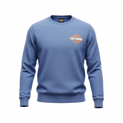 Fleece Pullover Sweatshirt - Light Blue for Harley-Davidson Men