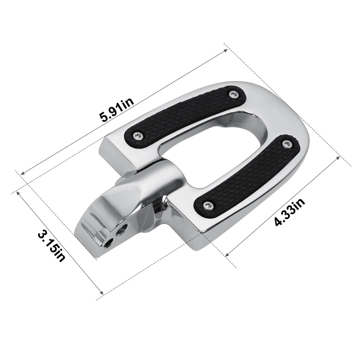 Chrome Passenger Foot Pegs for Harley Davidson Softail Fat Bob Low Rider (2018–2023)