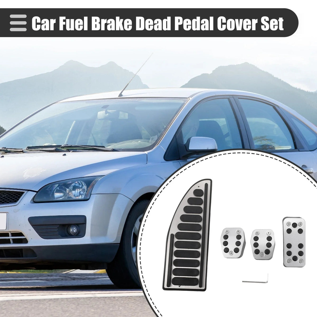 Set of 2 Manual Transmission Pedal Covers for Ford Focus 