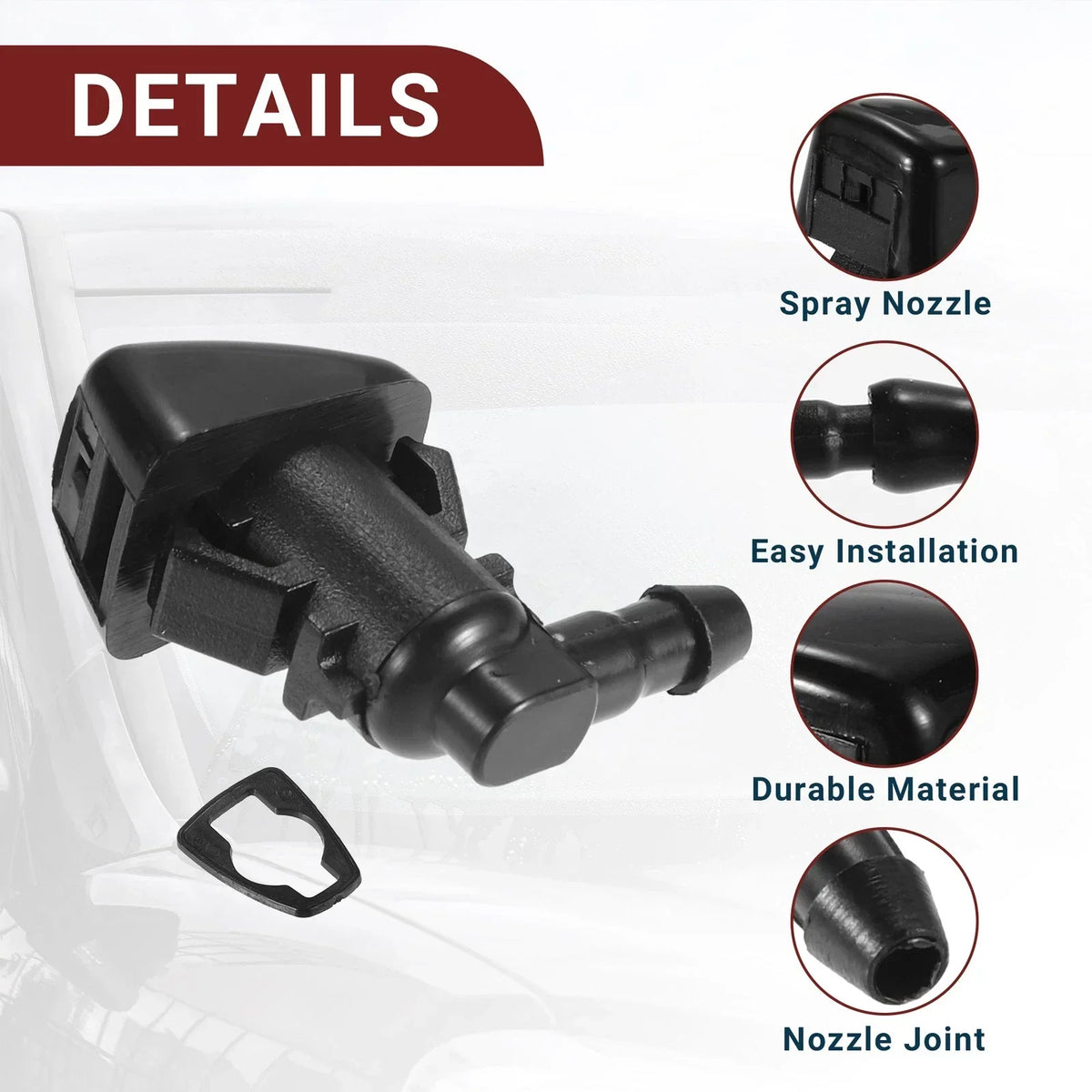 Washer Nozzle Set for Chrysler 300 (2005-2010) - Includes Hose & Connectors