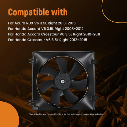 Right Side Cooling Fan Assembly 240W for Acura RDX 2013-2015