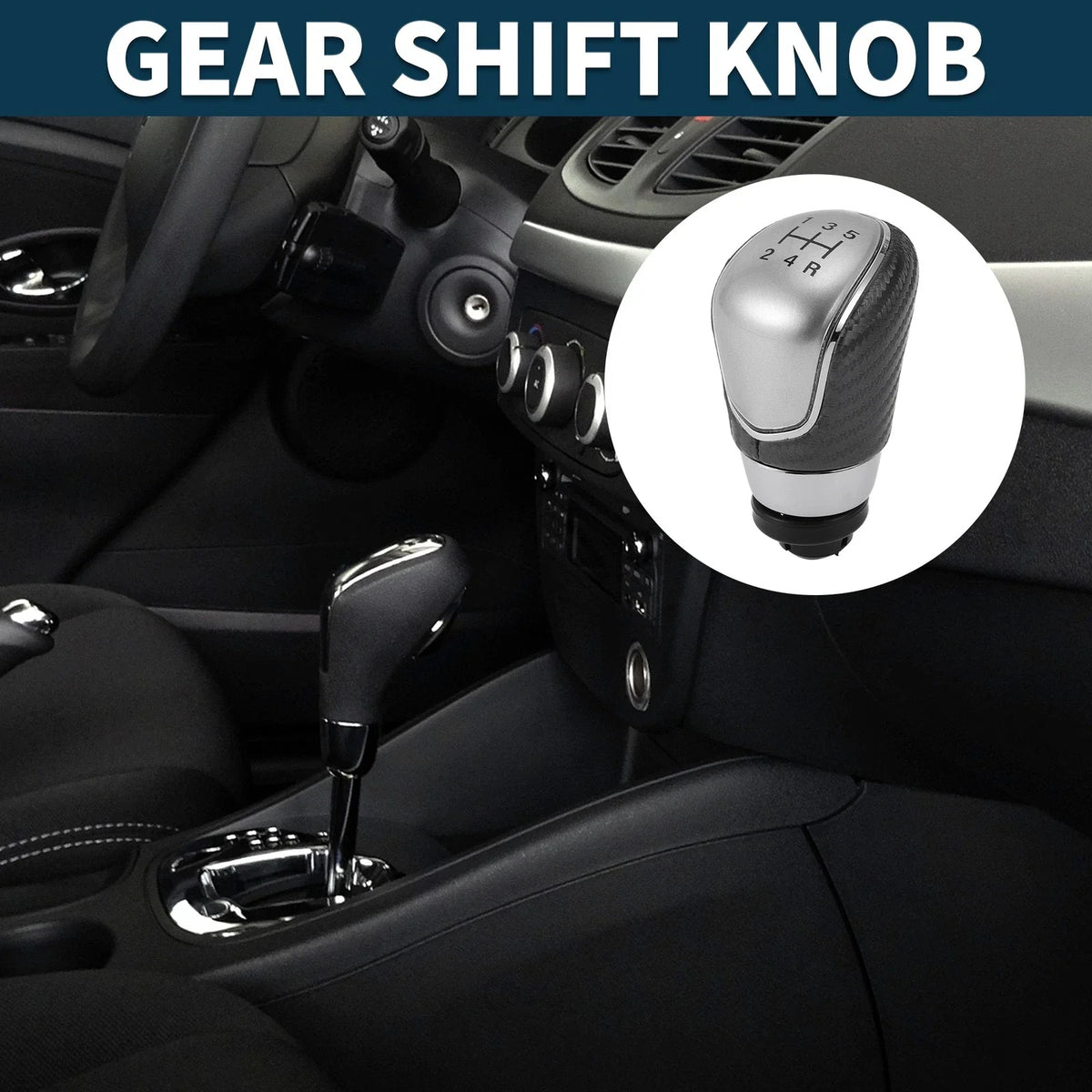 5 Speed Manual Gear Shift Knob for Ford B-Max (2012–2020) Plastic Faux Leather