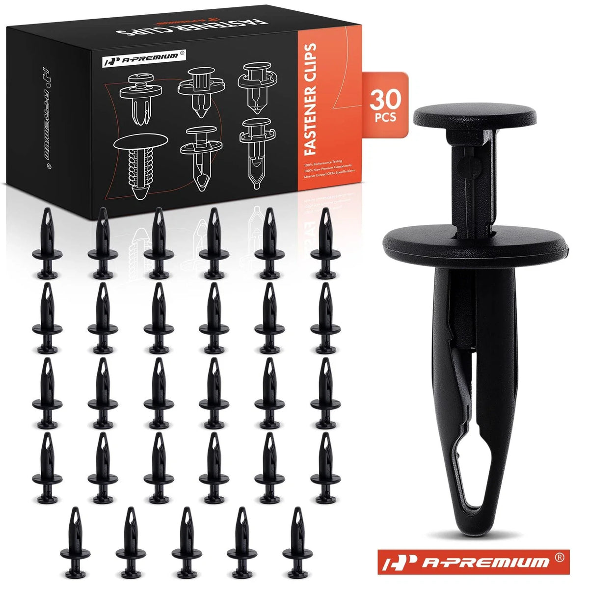 30Pcs Nylon Bumper Fascia Retainer Clips for GM Ford