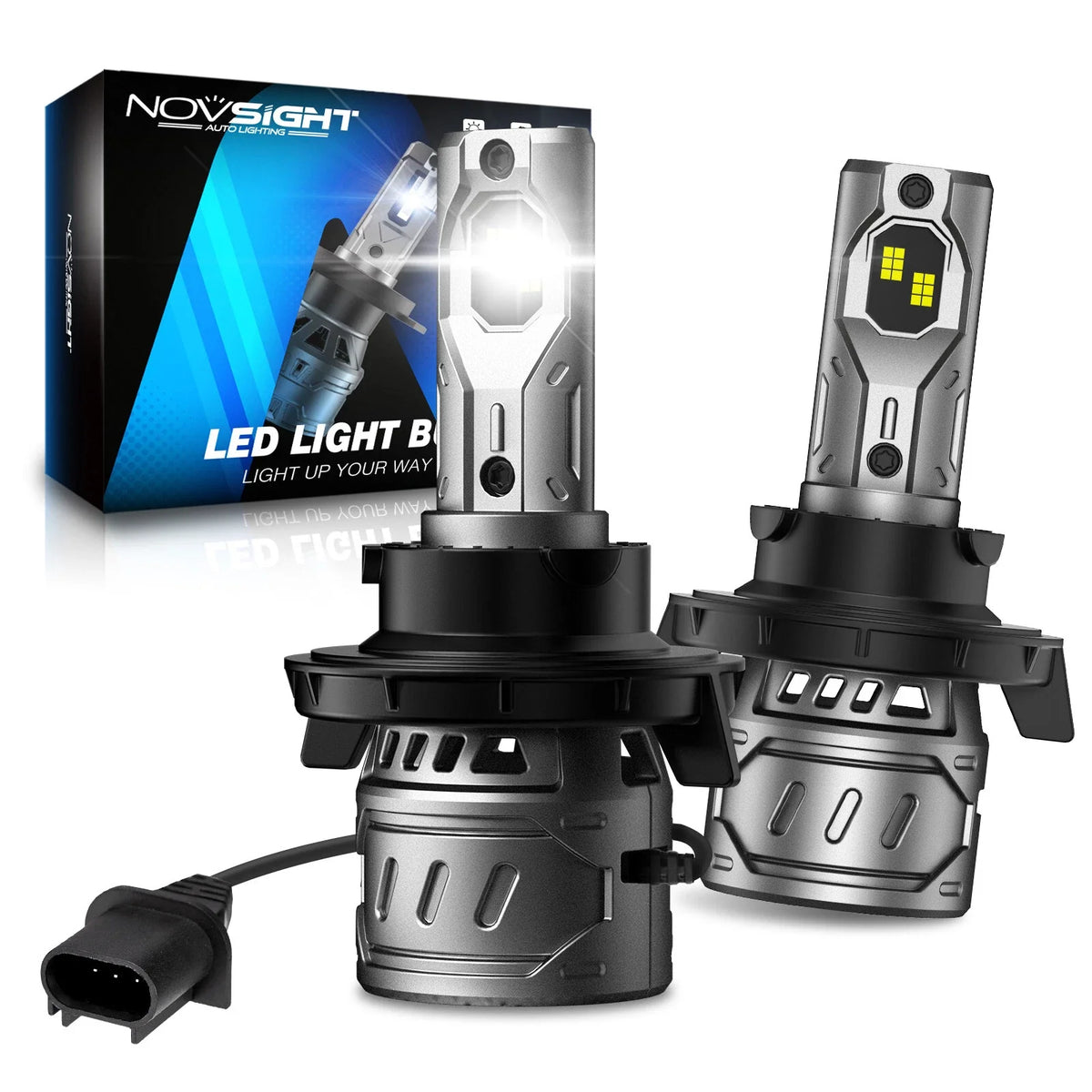 H13 LED Headlight Bulbs (4400LM, 60W) Kit for Novsight Vehicles