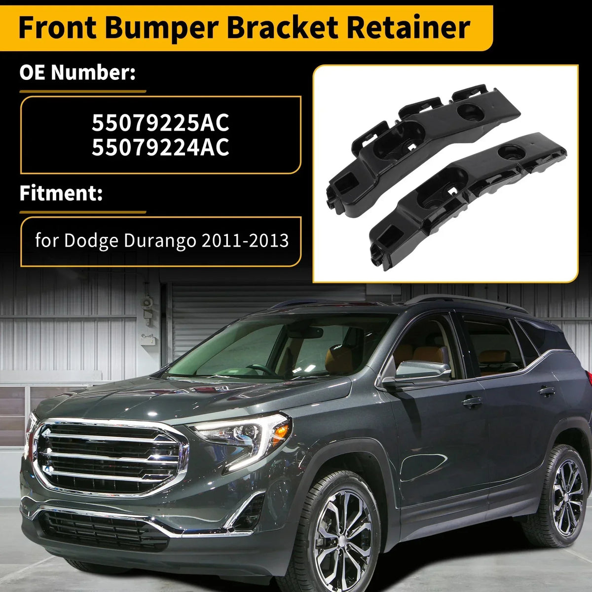 Front Bumper Brackets (Set of 2) for 2011-2013 Dodge Durango