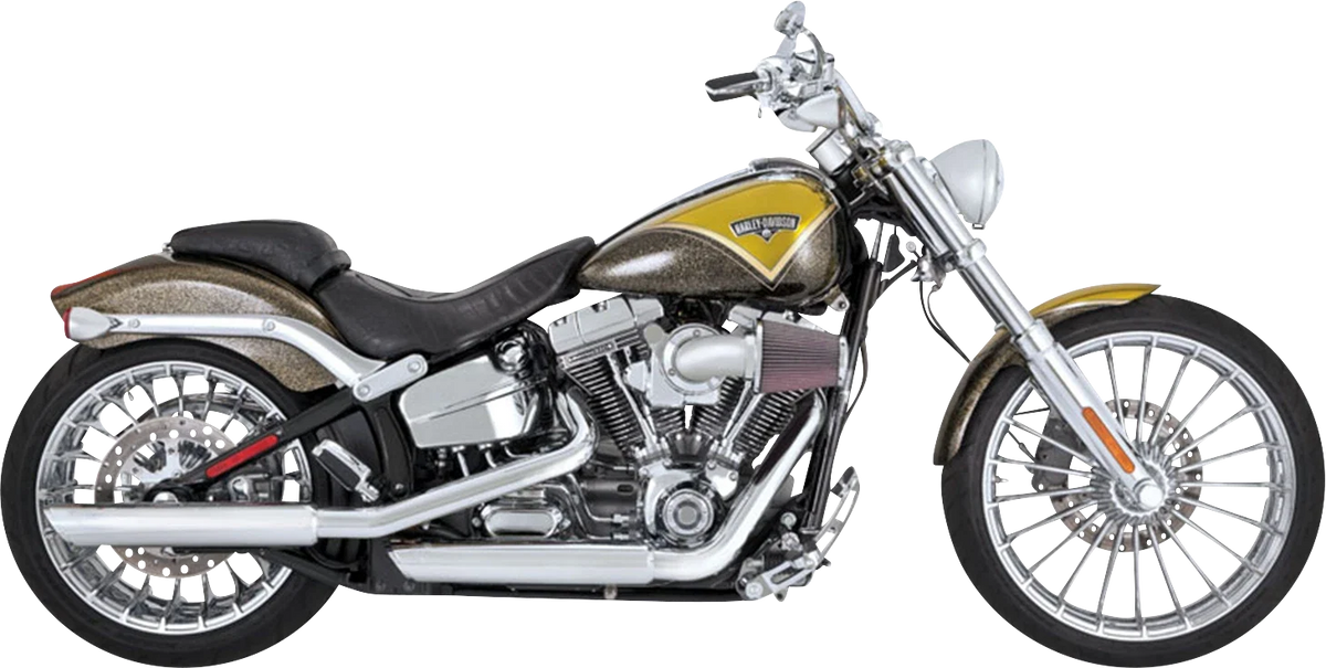 Chrome 3" Twin Slash Slip-On Muffler 16335 for Harley Davidson