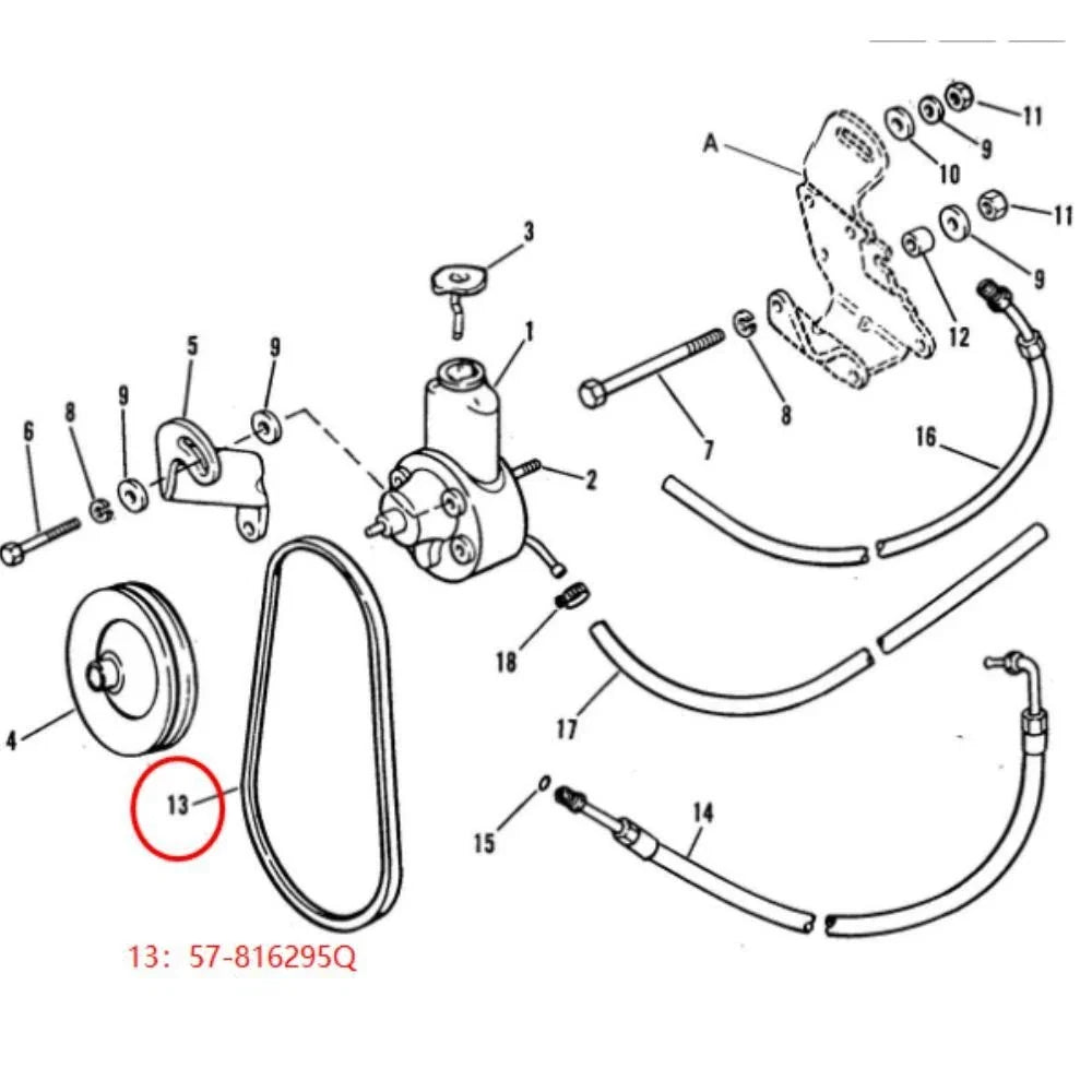 V Belt for MerCruiser Sterndrive 4.3L 5.0L 5.7L (Engines 57-816295Q 57-816295T)