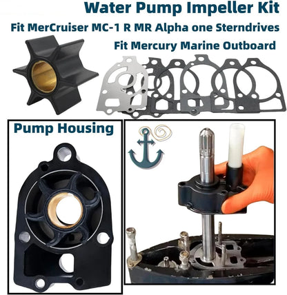 Water Pump Impeller Kit for MerCruiser Alpha One Gen 1 (Replaces 96148A8)