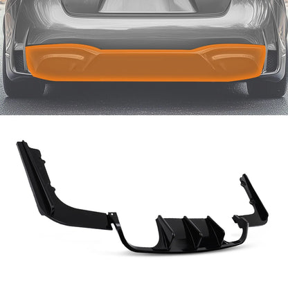 Black PP Lower Sport Lip Rear Diffuser for BMW M3 E92 E93 (2008-2013)