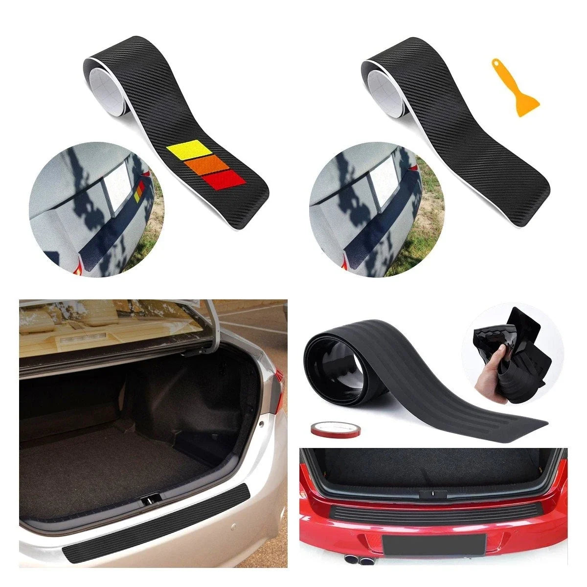Rear Pad Bumper Kit Guard Plate Sill Trunk Protector for
